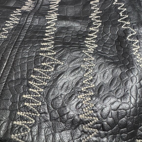 Free People Rock The Croc Lamb Leather Whimsigoth Y2K Mini Skirt (Size 10) - Picture 10 of 15